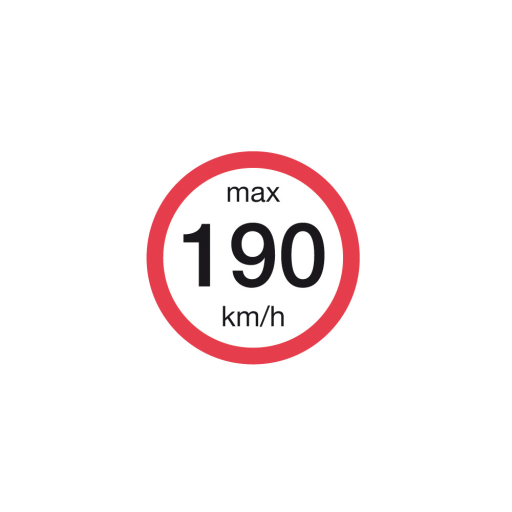 BL(100)RY.NÁLEPKA V-MAX190KM/H