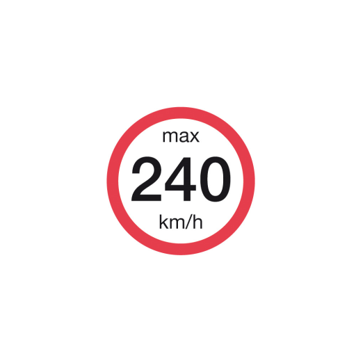 BL(100)RY.NÁLEPKA V-MAX240KM/H