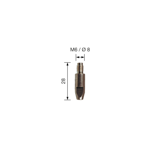 BL(10)KONT.ŠPIČ.HL.0,8MM M6X28