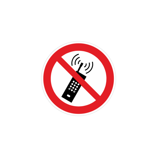 Zákazový štítek – mobilní telefon