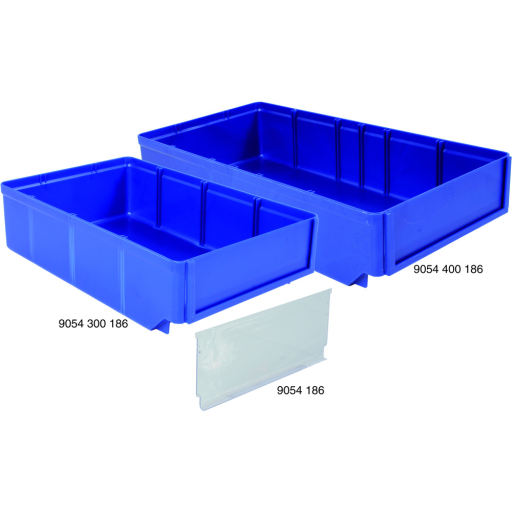 Regálové boxy, modré, 186 mm