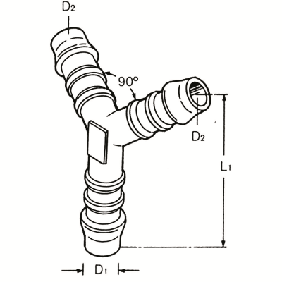 Y-slangeforbindelsesstuds Type YS