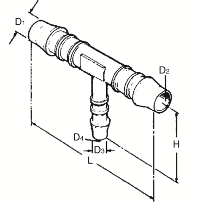 T-slangeforbindelsesstuds Type TRS