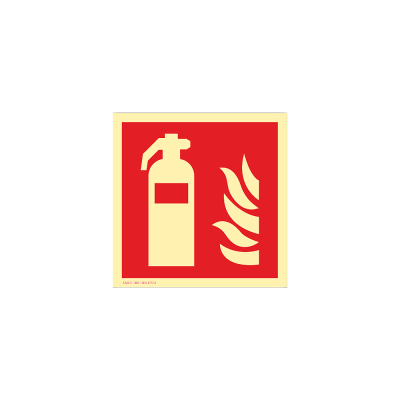 Brandbeskyttelsesmærke pulverslukker