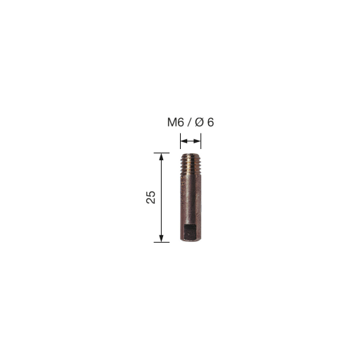 STRØMDYSE S 1,0MM M6X25 (10)