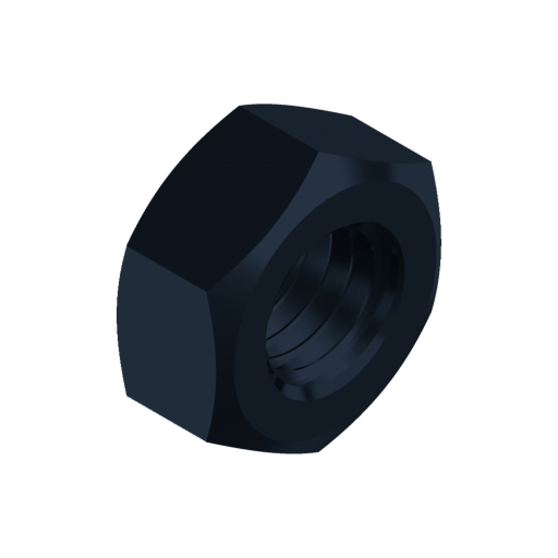 Sekskantmøtrikker ISO 8673-8 fingev., stål sort