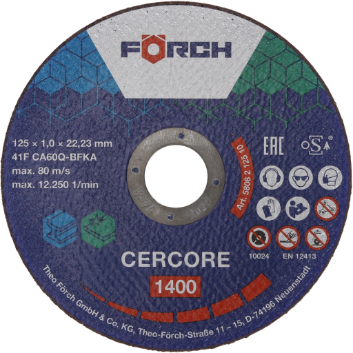 Skæreskive stål / inox CERCORE 1400