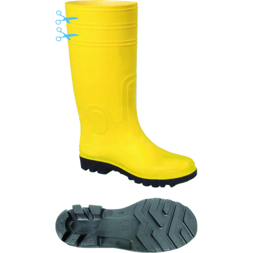 Sikkerheds-gummistøvle gul / sort
