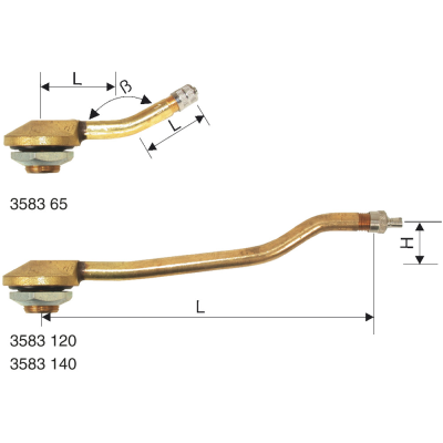 Däcksventil Ø 20,5 mm