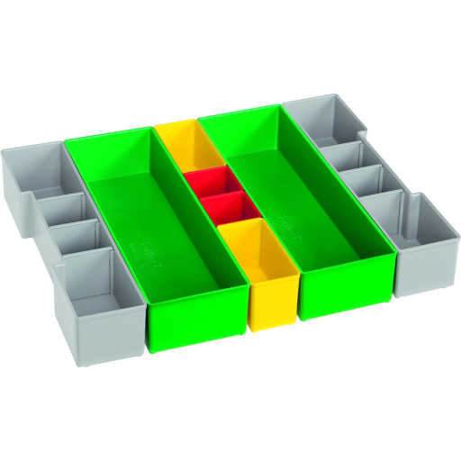 Insats-Set, mörkgrön/gul/röd VAROBOXX 1
