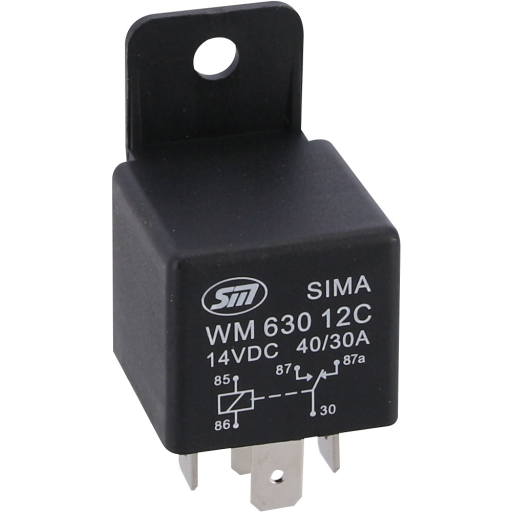 STD-B.REL.M.H.5-POL. 12V40/30A