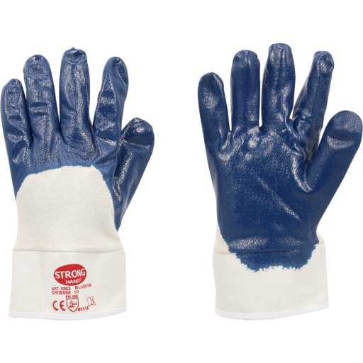 Handske nitril / manschett, delbelagd NITRILHANDS./MANSCH DELBEL.10