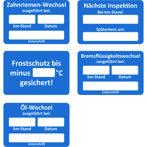 Service- och informationsklistermärke