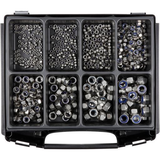 Stoppmuttrar DIN 985, rostfritt st. A2 VAROiBOXX VAROIBOXX STOPPMUTTRA.985-8 A2