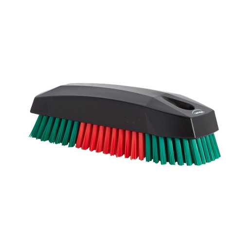 Handtvättborste plast röd/grön