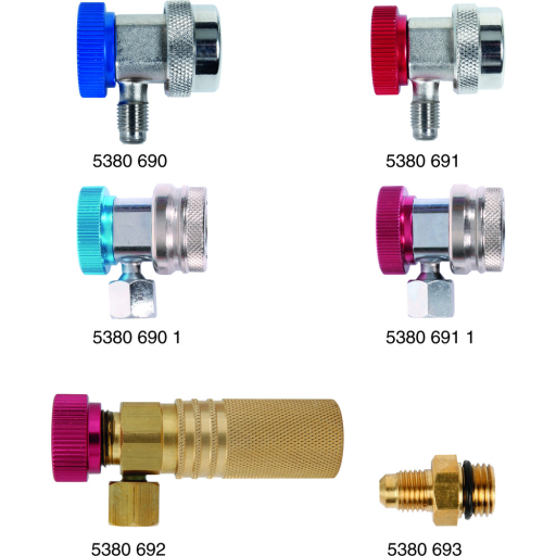 Servisní rychlospojky pro klimatizaci R134a