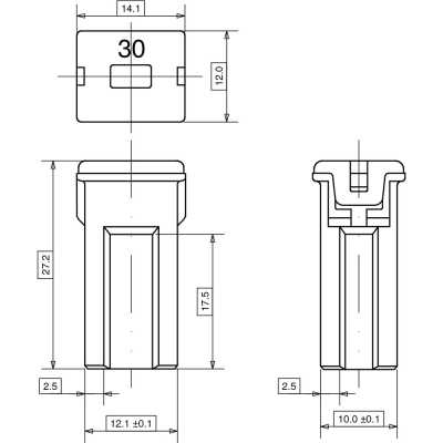 BLOKSIKRING TYPE J 30A ROSA