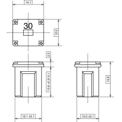BLOKSIKRING TYPE JLP 60,0A GUL