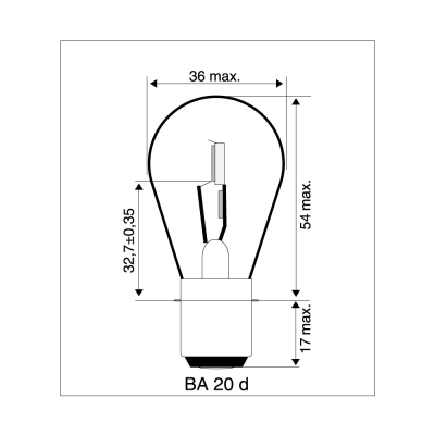 LAMPA BA20D 12V/35/35W
